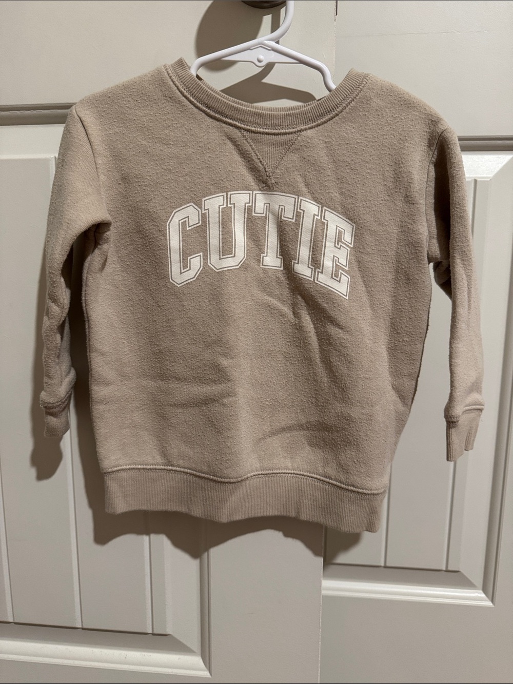 jumping beans Beige 'CUTIE' Crewneck Sweatshirt